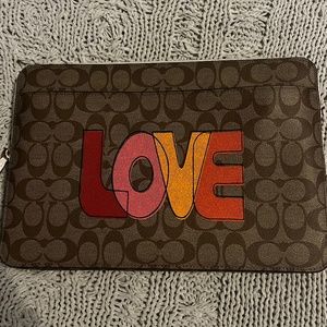Coach Limited Edition “LOVE” Collection Signature Print 13” laptop sleeve